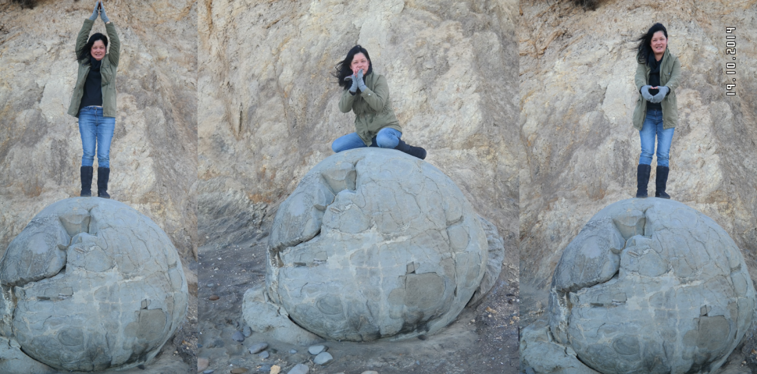 on the same boulder